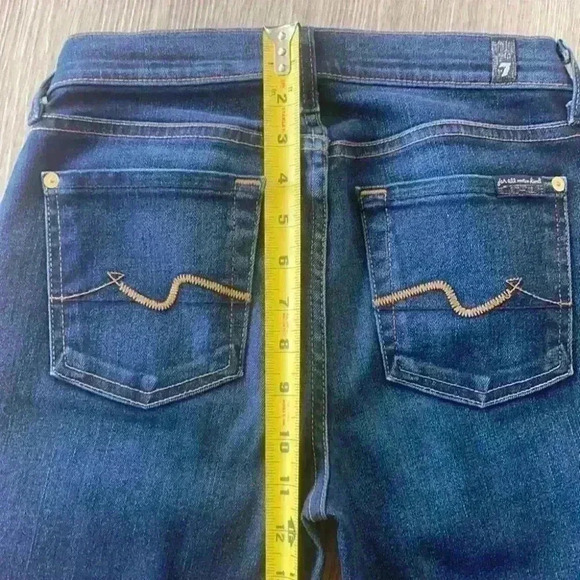 HOST PICK ❤️ 7 For all Mankind The Skinny Stretch Low Rise Blue Jean size 25 - Picture 14 of 14